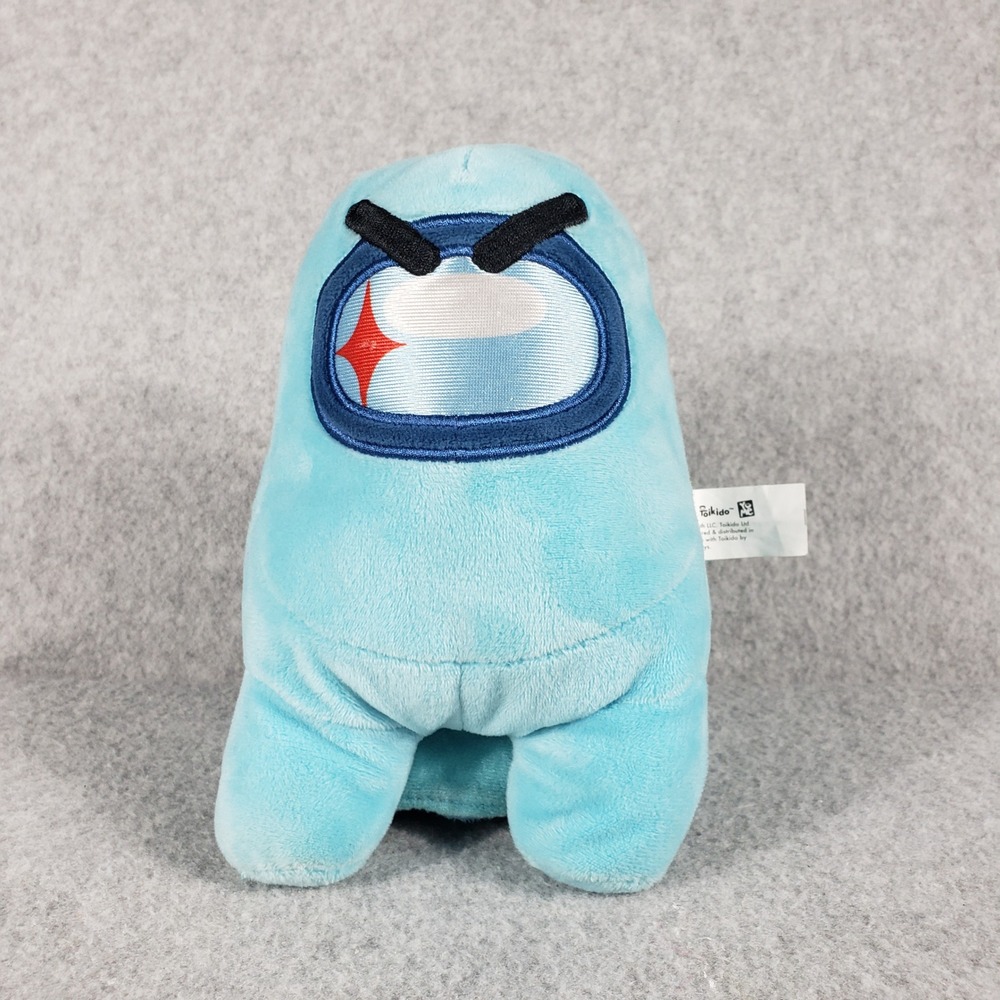 Among Us‎ Plush Toikido Impostor 7" Light Blue Cyan Toilet Paper Hat Gaming Toy